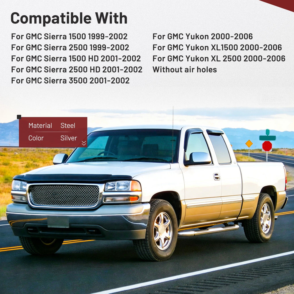 Front Chrome Steel Bumper Impact Bar for GMC Sierra Yukon (1999–2006)