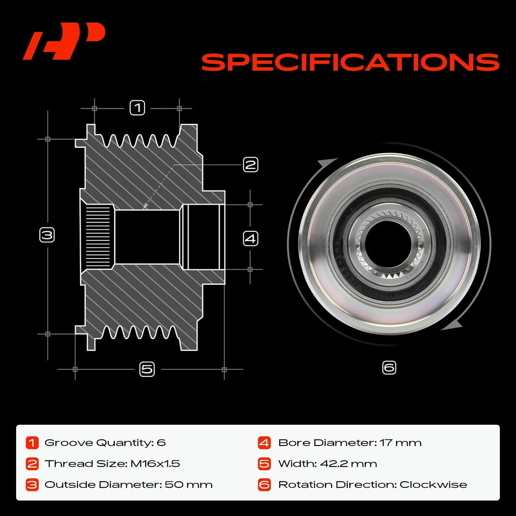 Alternator Clutch Pulley for Nissan Sentra (2013–2019)