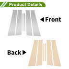 Set of 6 Pillar Window Trim for Nissan Versa Almera Sunny (2010–2019) Silver Tone