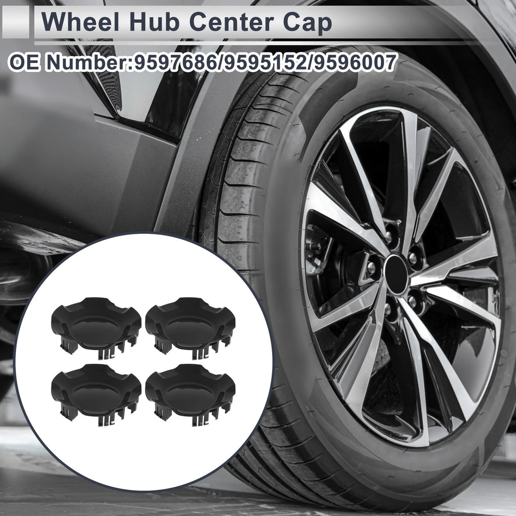 Black Wheel Hub Center Cap for Chevy Avalanche (2007–2013) 5-Spoke 20"