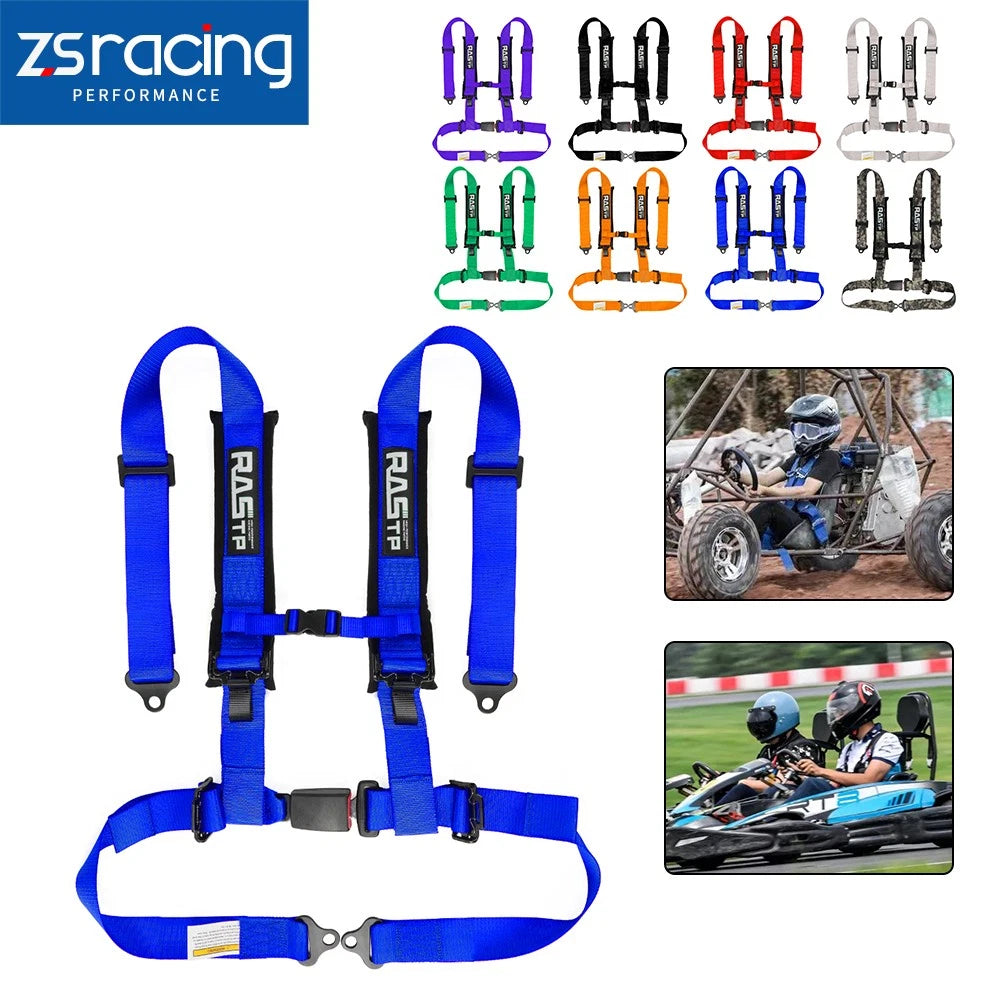 Set of 4 Universal 2IN Racing Car Seat Belt Harnesses for ATV UTV Go-Kart