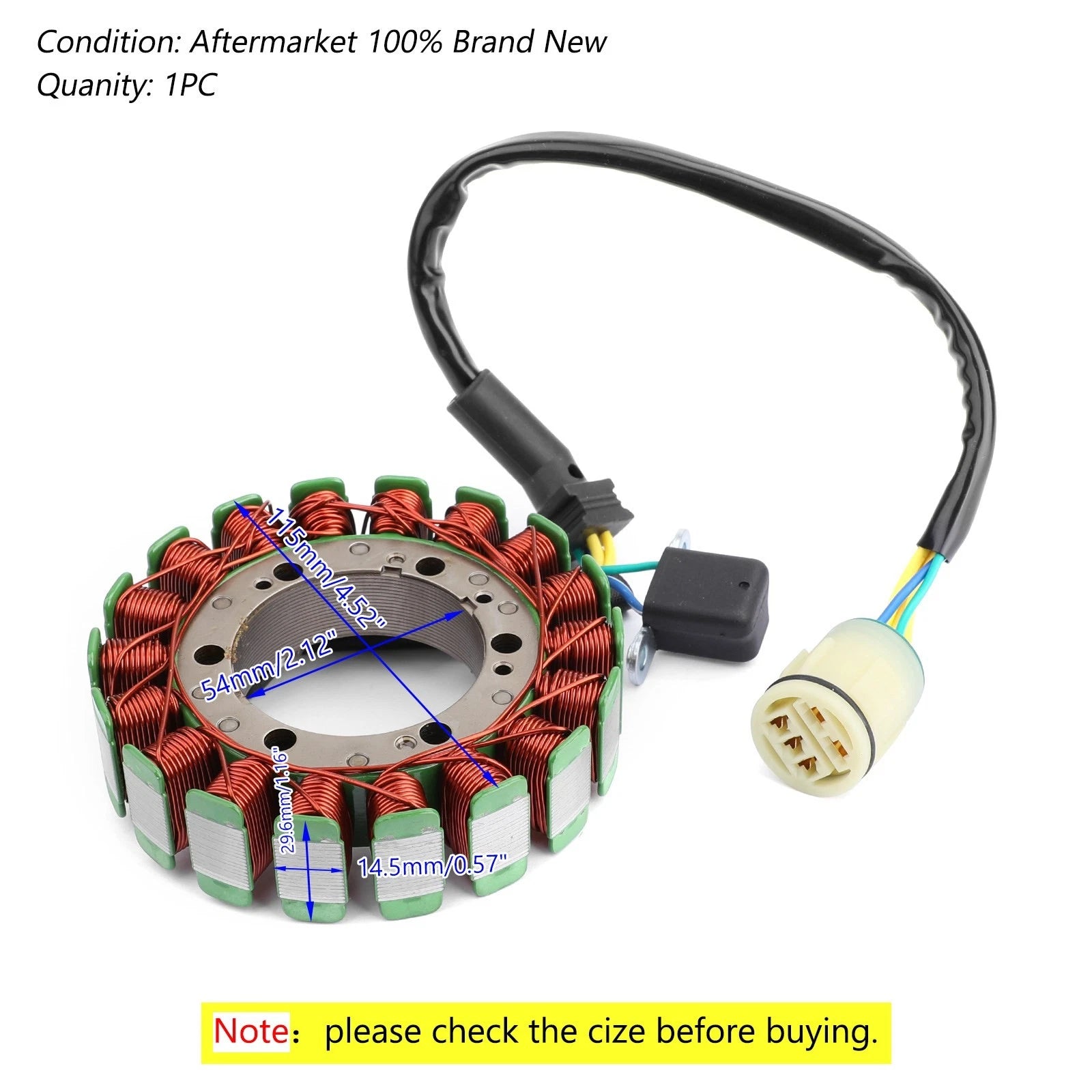 Generator Magneto Stator Coil for Honda TRX 680 Rincon (2006–2014) 31120-HN8-A62