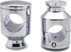 Chrome Straight 2" Rise Handlebar Risers for Harley