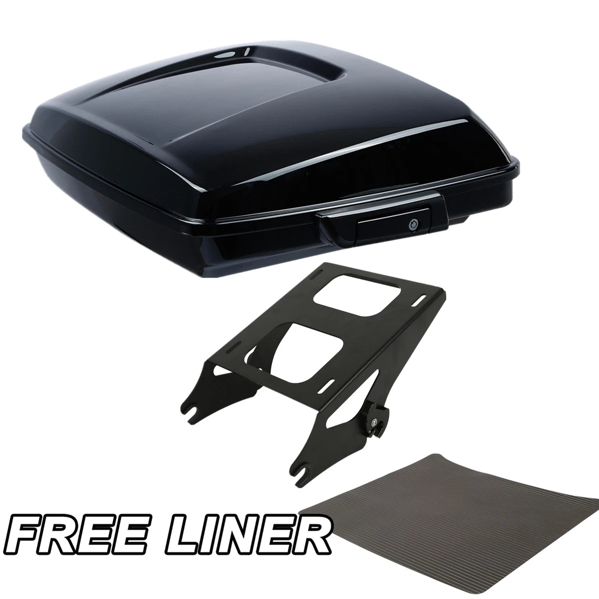 Black Razor Trunk & Mount Rack for Harley Touring Street Road Glide (2014–2026)