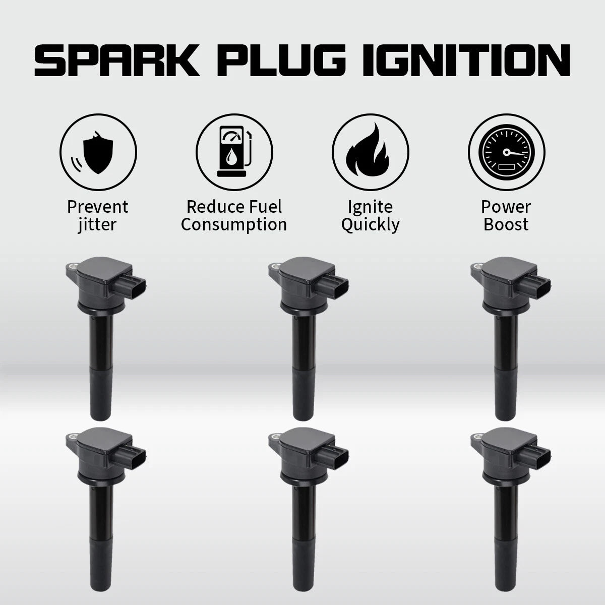 Set of 6 Ignition Coils for Mitsubishi Endeavor Galant (2004–2008) UF481 C1505