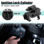 Ignition Switch Cylinder Lock Assembly for Chevrolet Corvette (1997–2004) Black