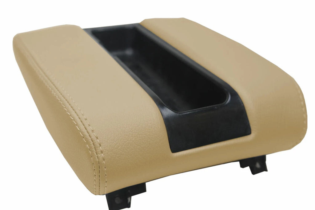 Leather Center Console Lid Armrest Cover for BMW E39 (1997–2003) Beige