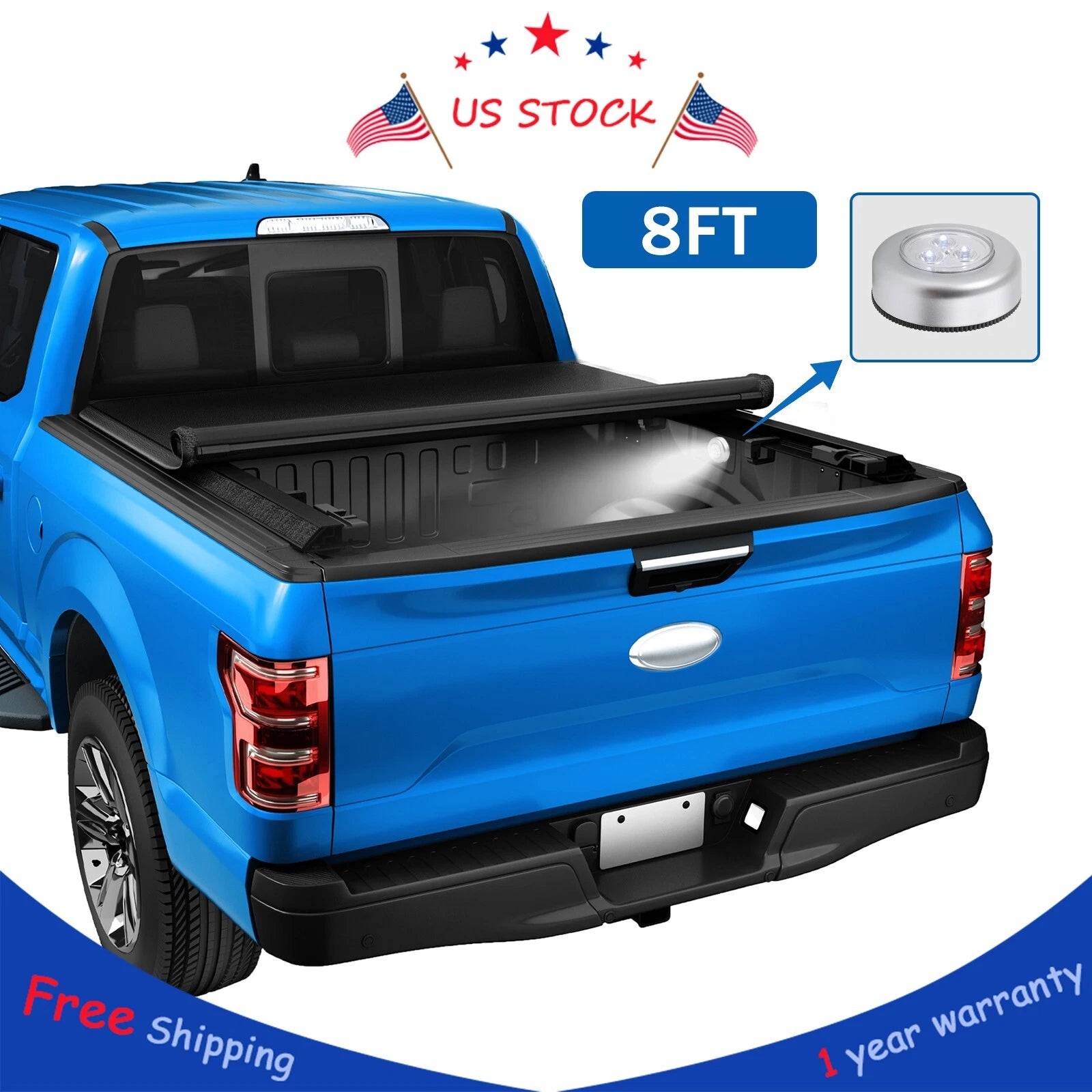 Tonneau Cover for Ford F250 F350 F450 F550 Super Duty 1999–2024 8FT