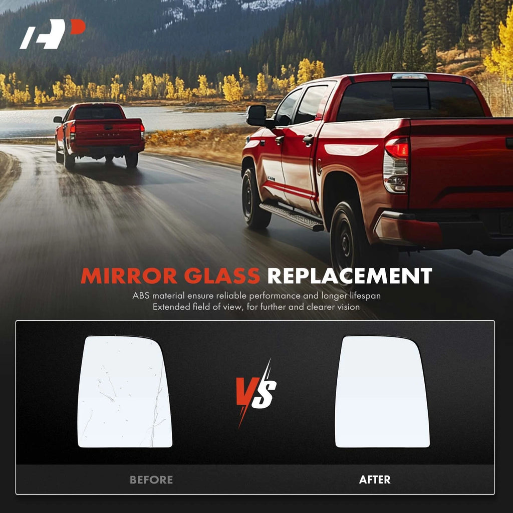 Passenger Upper Manual Mirror Glass for Ford Transit 150 250 (2015–2020)