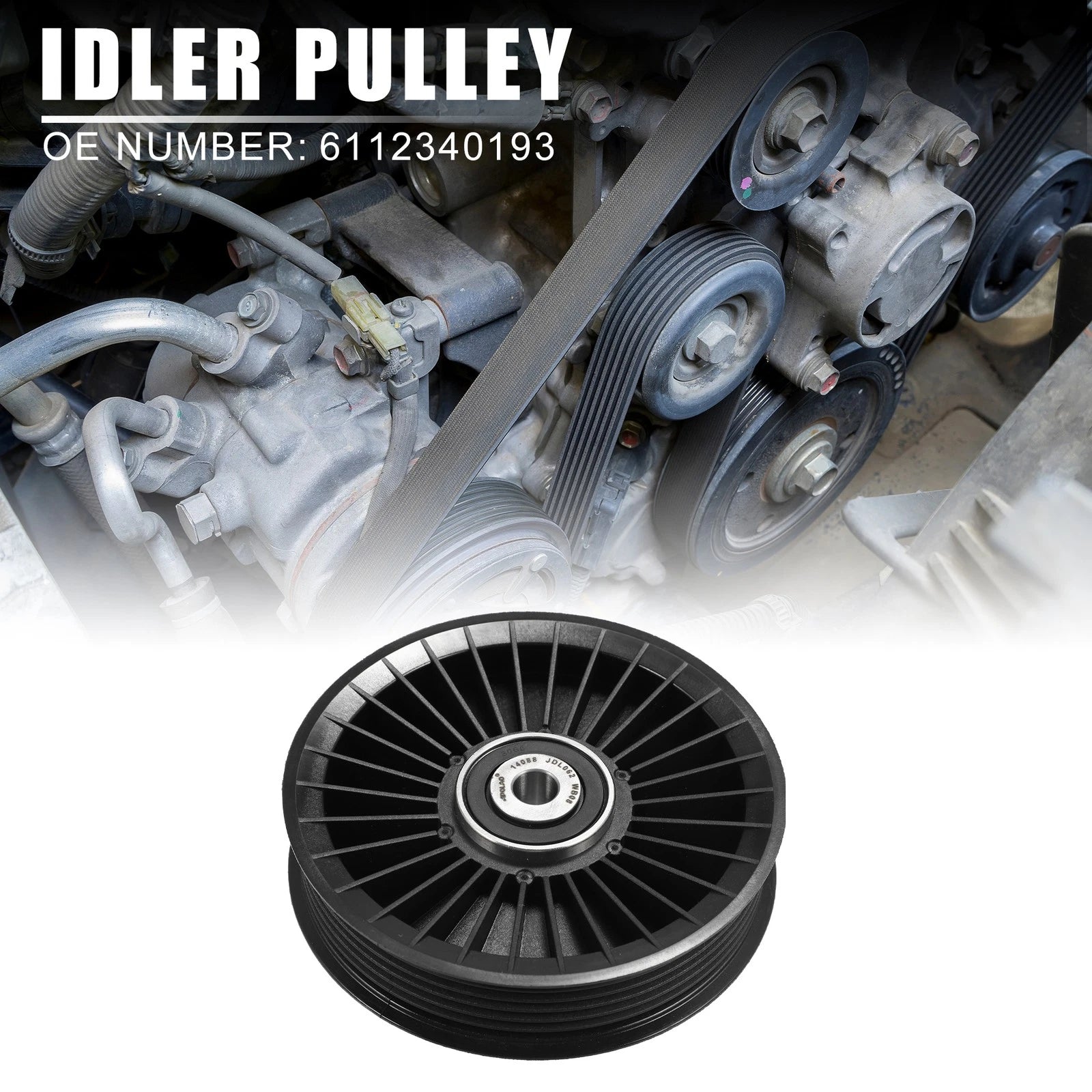 Drive Belt Idler Pulley for Mercedes-Benz CLS 550 (2012–2018) 6112340193