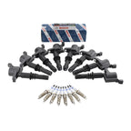 Set of 8 Ignition Coils & 8 Iridium Spark Plugs for Ford Lincoln V8