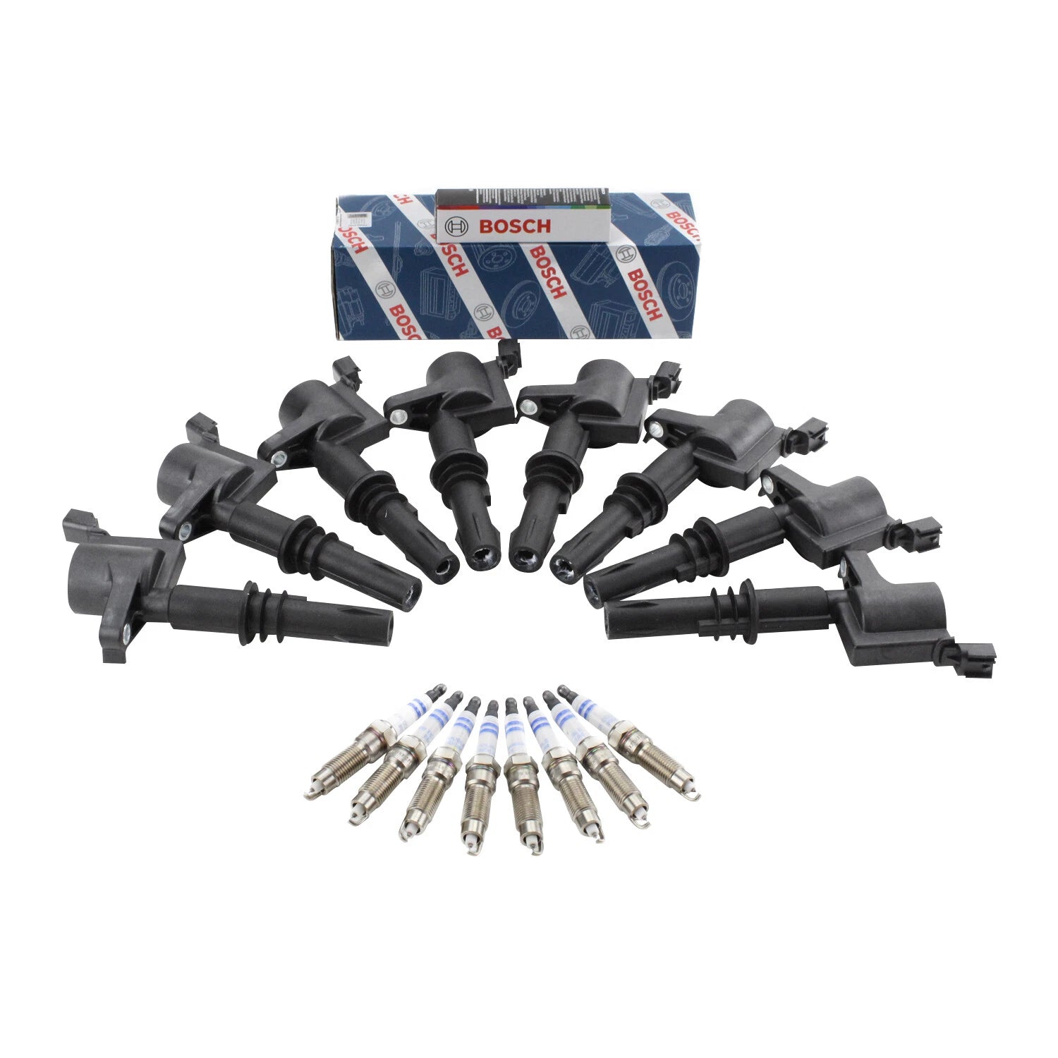 Set of 8 Ignition Coils & 8 Iridium Spark Plugs for Ford Lincoln V8