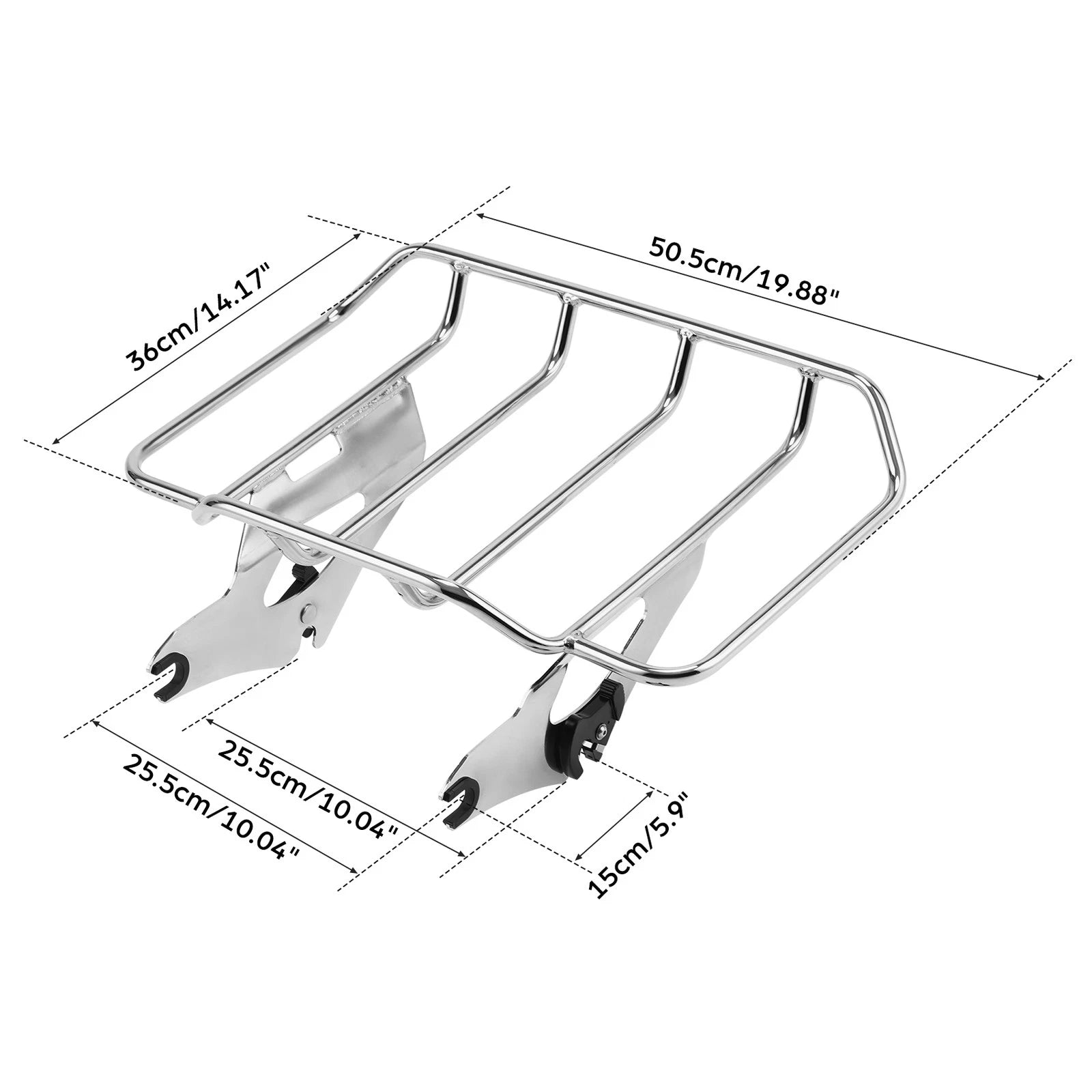 Chrome Luggage Rack & Docking Hardware Kit for Harley Street Glide (2014–2025)