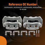 Front Disc Brake Calipers Set w/Bracket for Subaru WRX Tribeca Outback Forester (2002–2020)