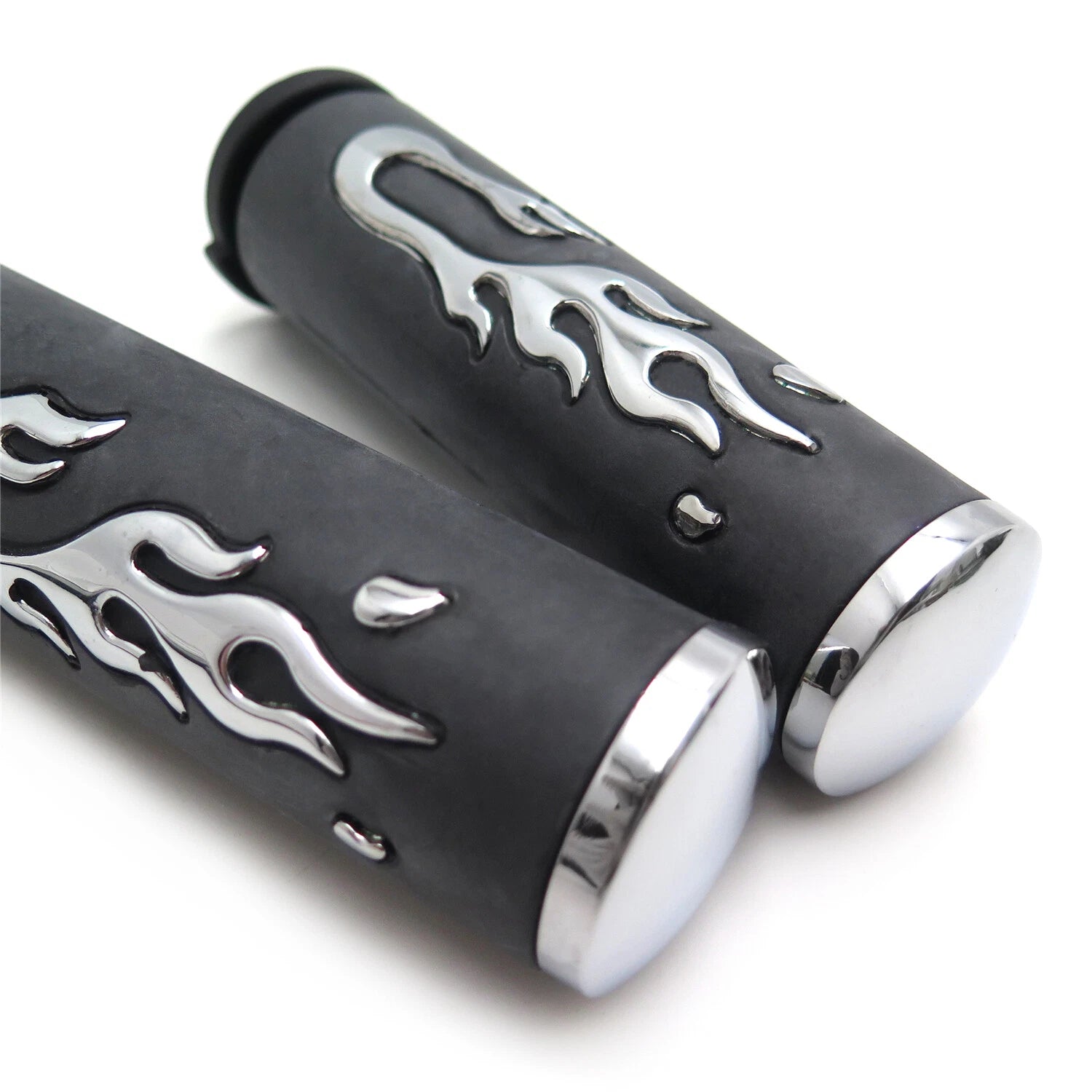 Flame Angry Fire Handlebar Grips for Harley Suzuki 1" 25mm