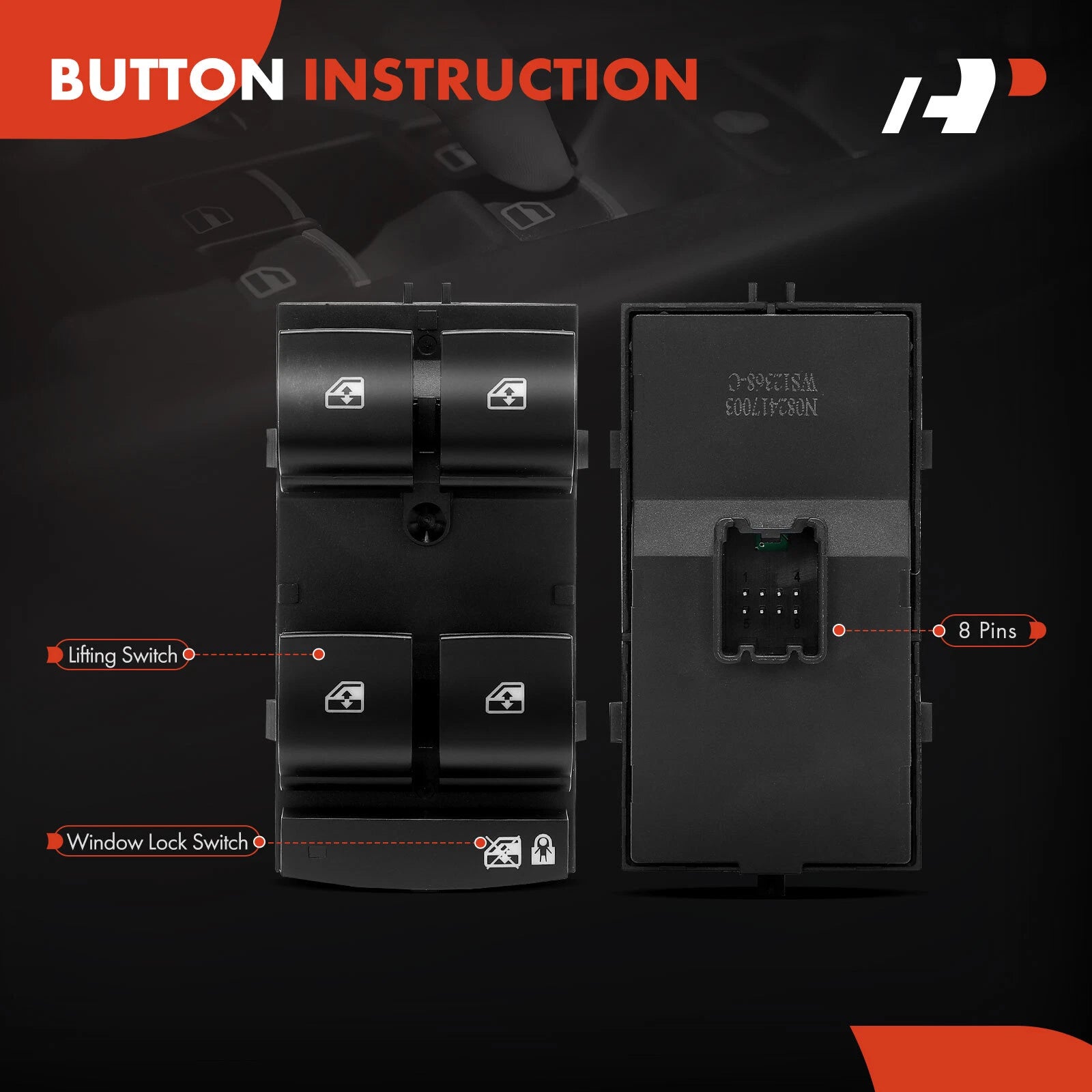 Power Window Switch for Chevy Malibu (2013) & Cruze (2011-2014)