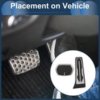 2 Pcs Foot Accelerator Pedal Covers for BMW X1 (F48) (2016–2022) Silver Tone