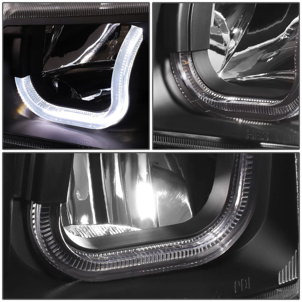 J-Halo LED DRL Headlights w/ Bumper Lamps for Chevy Silverado (2003–2007)