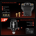 2Pcs Idle Air Control Valve & Throttle Position Sensor for Jeep