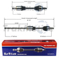 Set of 2 Front CV Axle Shafts for BMW E53 X5 (2000–2006)