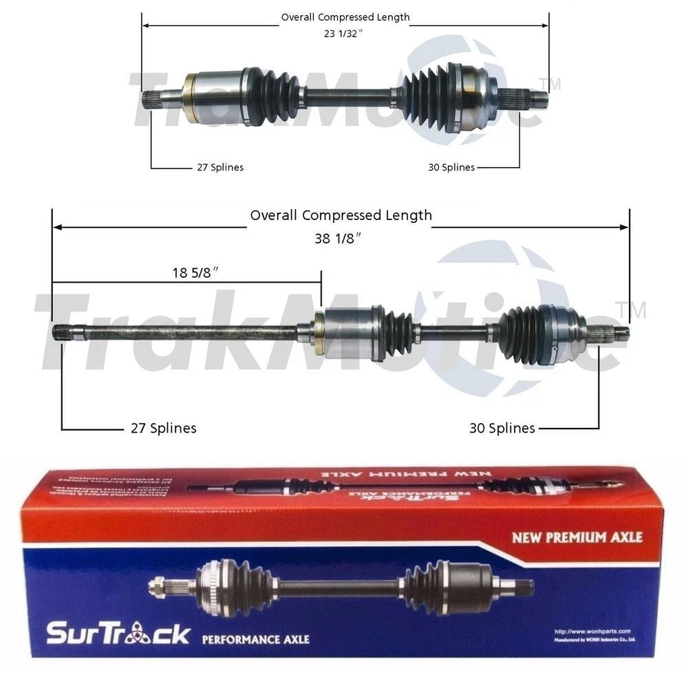 Set of 2 Front CV Axle Shafts for BMW E53 X5 (2000–2006)