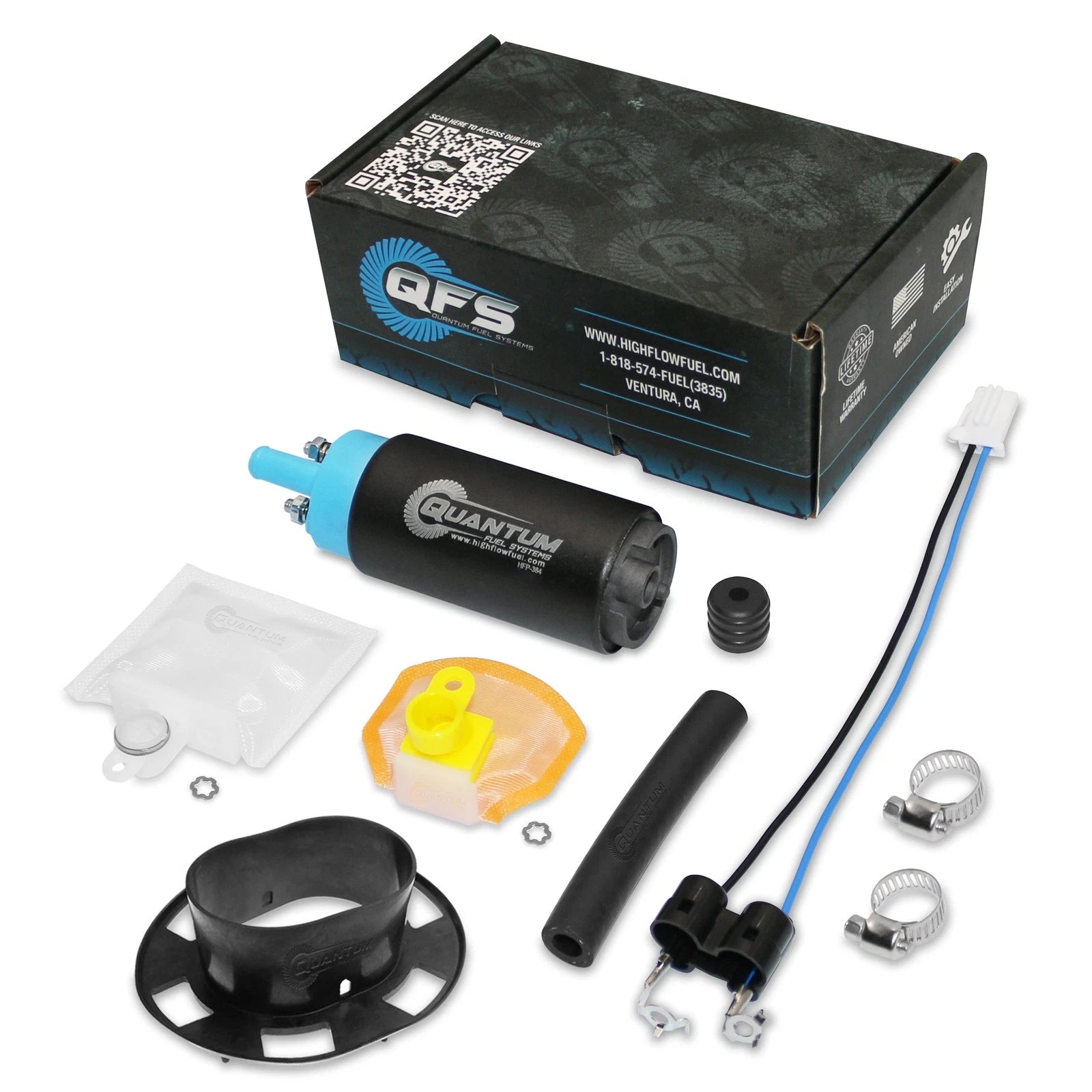QFS EFI Fuel Pump + Tank Seal + Strainer for Honda CBR600RR (2003–2004) 16700-MEE-013