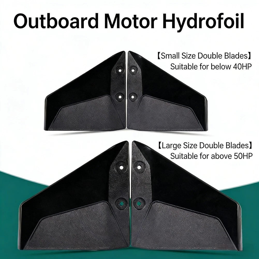 Black PP Hydrofoil for Outboard Engines 40-300HP (Reduces Bow Rise & Drag)