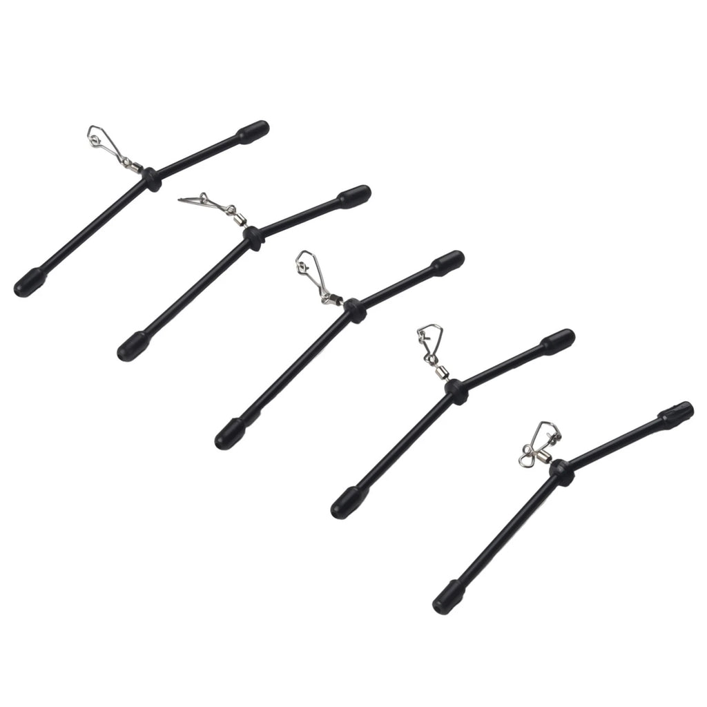 5Pcs Anti-Tangle Feeder Boom Spacer with Snaps for Fishing Tackle