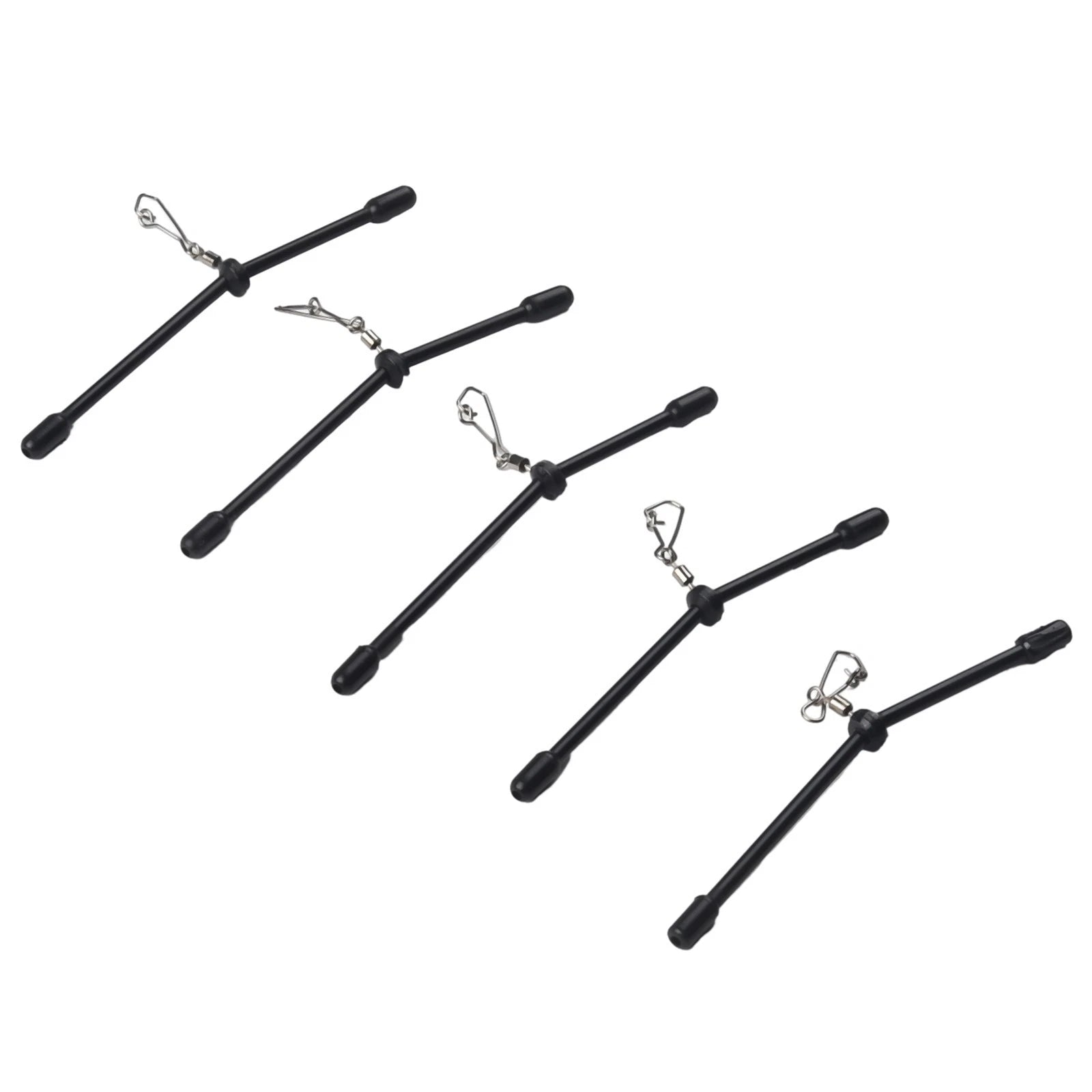 5Pcs Anti-Tangle Feeder Boom Spacer with Snaps for Fishing Tackle