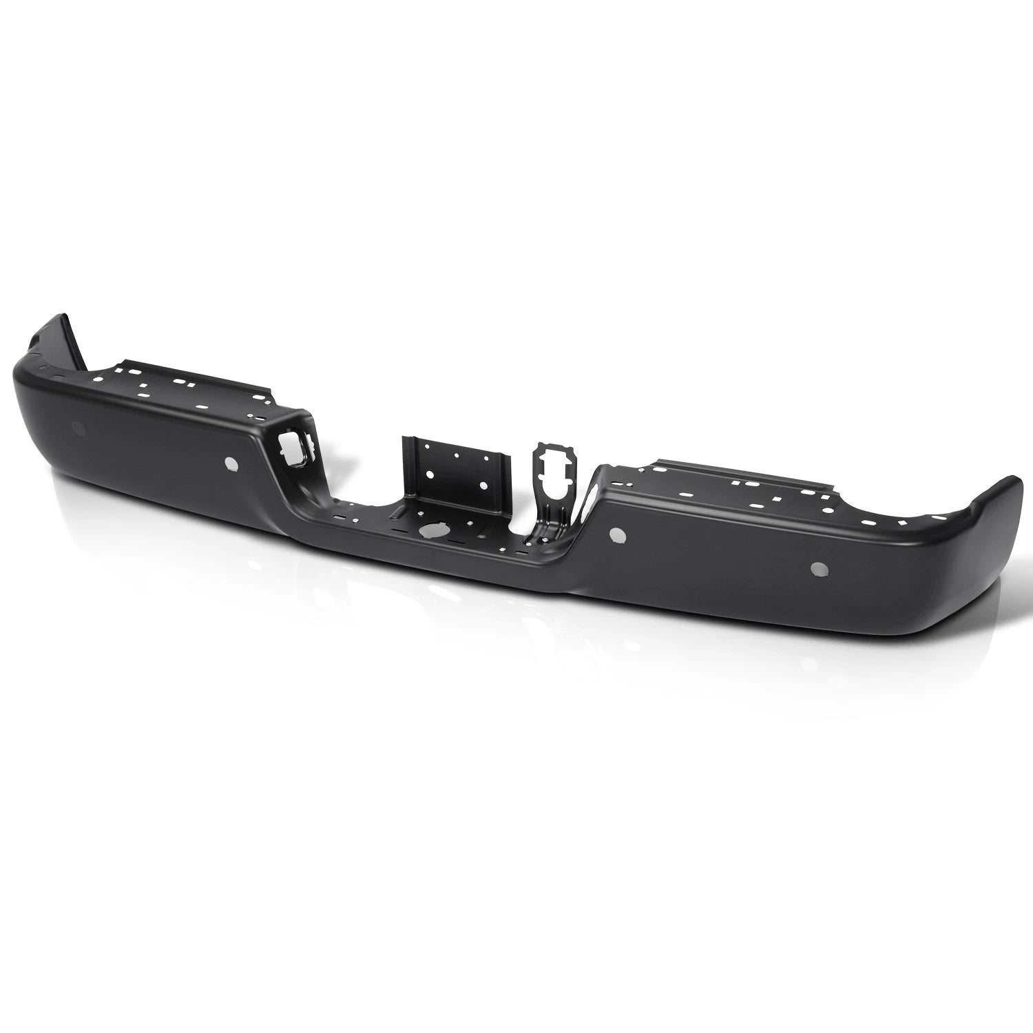 Black Steel Rear Bumper Bar for Ram 2500 3500 (2013–2018) w/Parking Sensor Cutouts