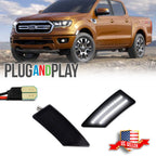 Smoked Lens LED Front Fender Side Marker Lights for Ford Ranger (2019–2022)