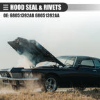 Front Bumper Hood Seal with Rivets 68051392AB for Dodge Challenger (2008–2023)