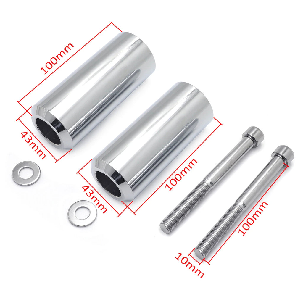 Chrome Extended Frame Sliders for Honda CBR 600 F2 F3 (1991–1998)