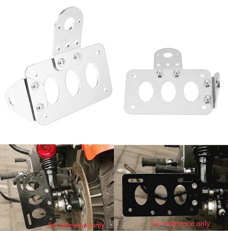 Chrome Side Mount License Plate Bracket for Harley-Davidson