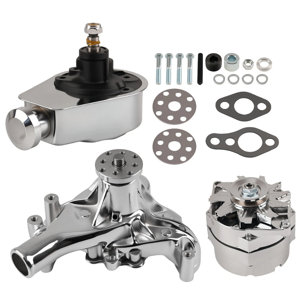 Water Pump, Alternator, Power Steering Pump for SBC Chevy (1969–1987)