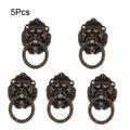 5Pcs Vintage Lion Head Drop Ring Pulls for Cabinet Hardware