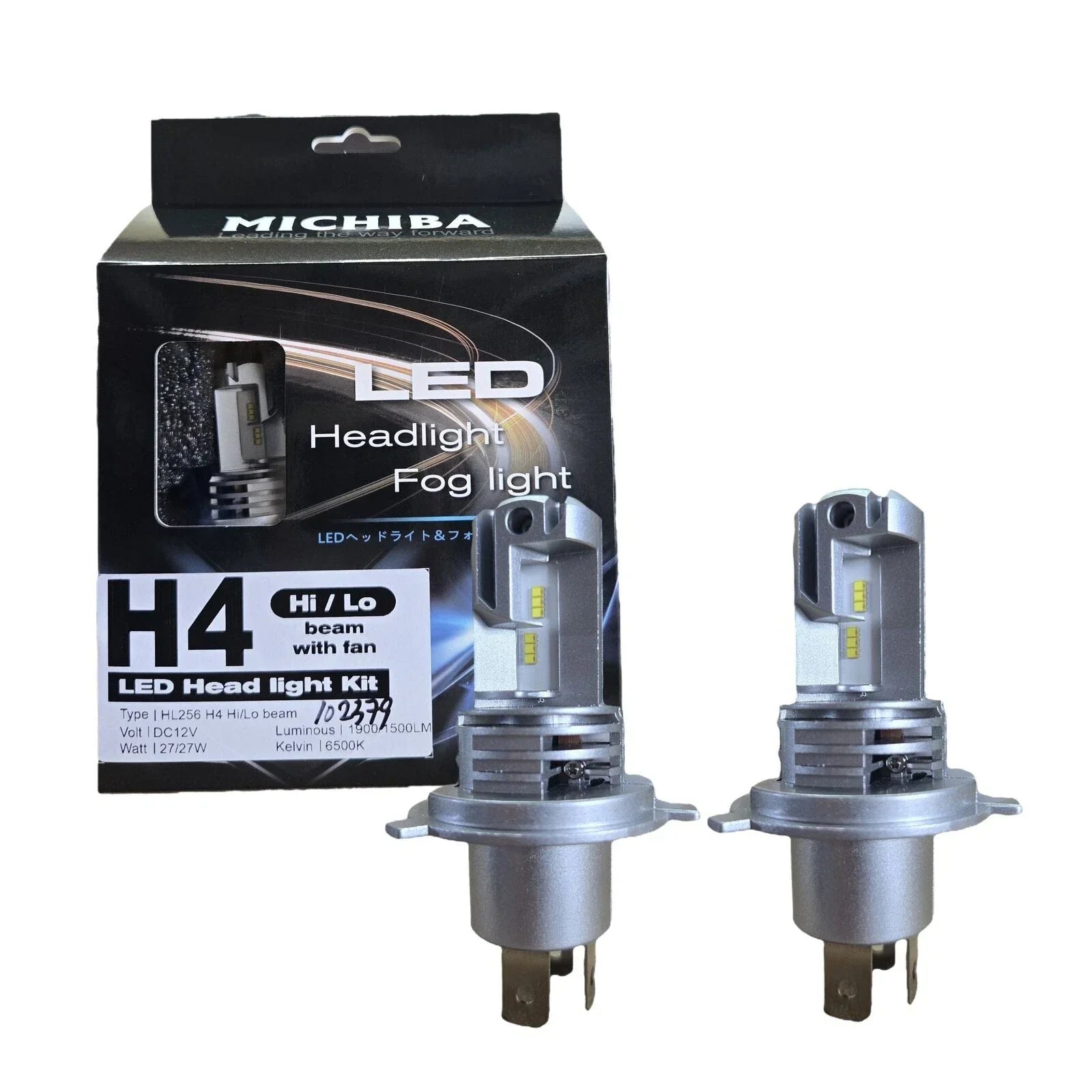 2x H4 LED Headlight Bulb 12V 27W 1900/1500LM 6500K for Cars