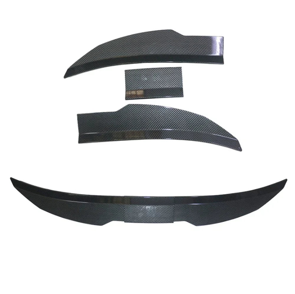 ABS Gloss Carbon Fiber Rear Trunk Spoiler Lip for Sedan (No Year Specified)