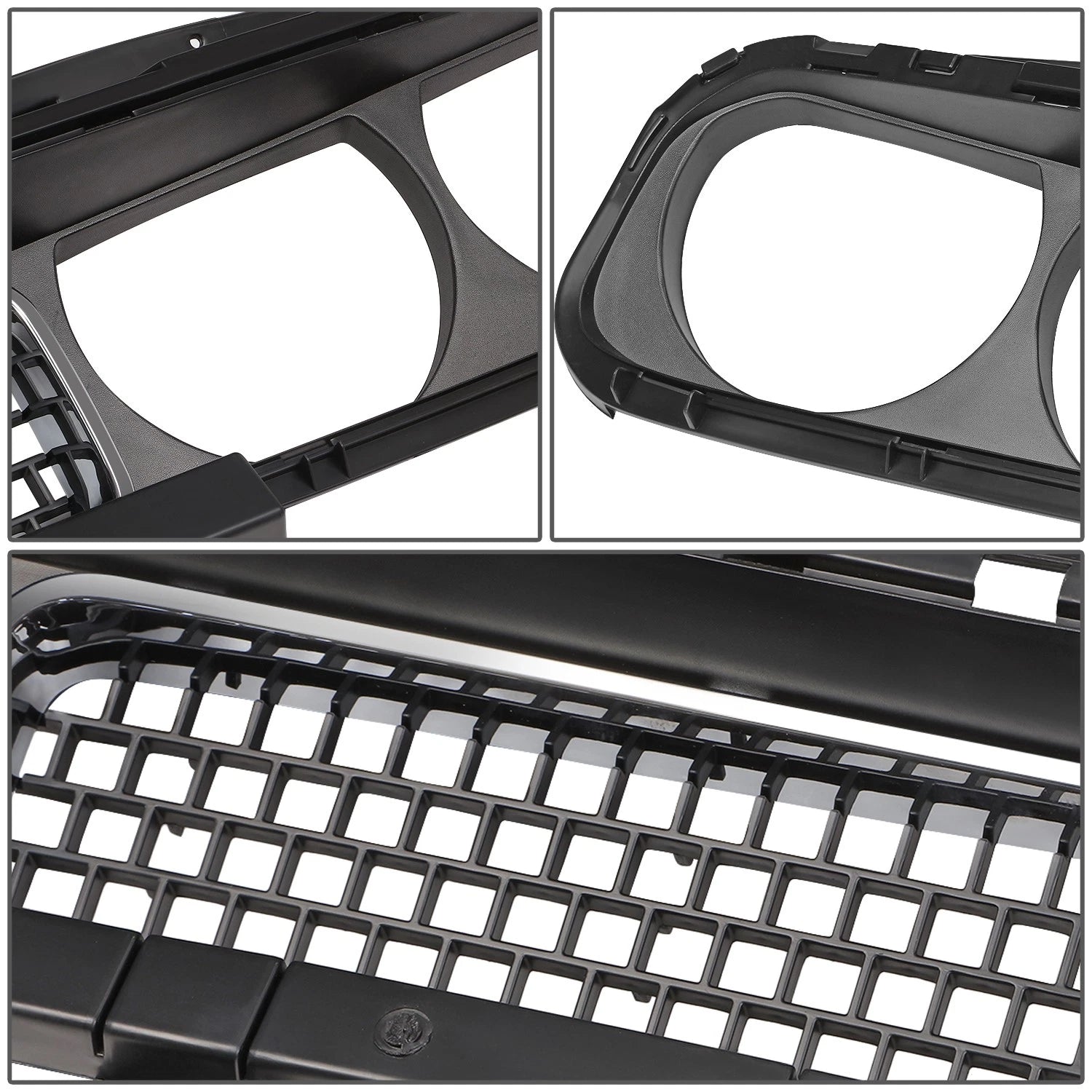 Front Bumper Upper Grille for Dodge Challenger (2008–2014) OE Style Chrome Trim