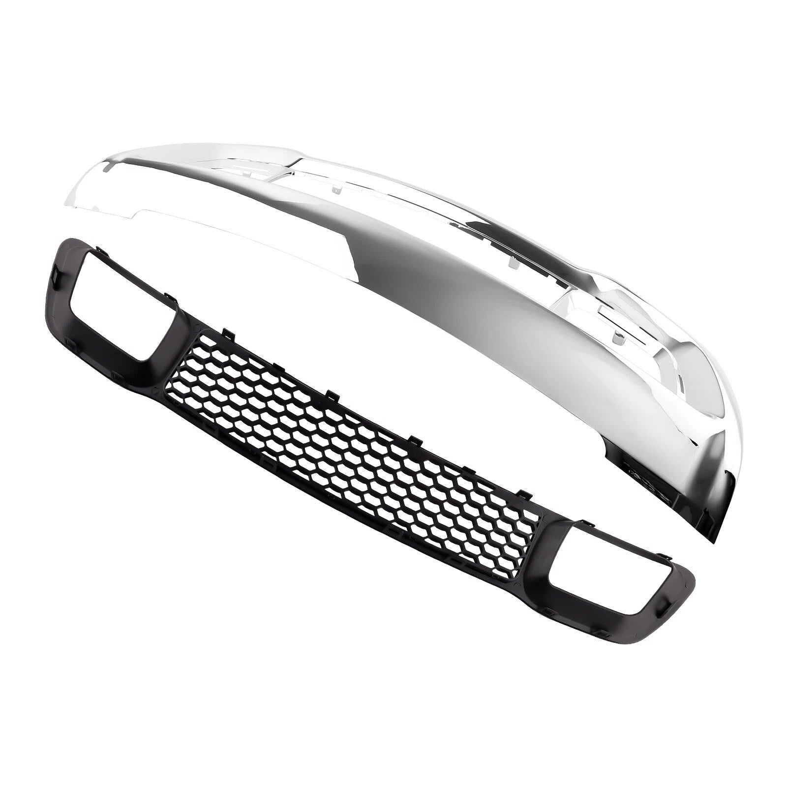 2pcs Front Lower Grille & Bumper Grill Chrome for Jeep Grand Cherokee (2014–2016)