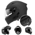 Bluetooth Modular Flip-Up Motorcycle Helmet for Universal Fit (Full Face)
