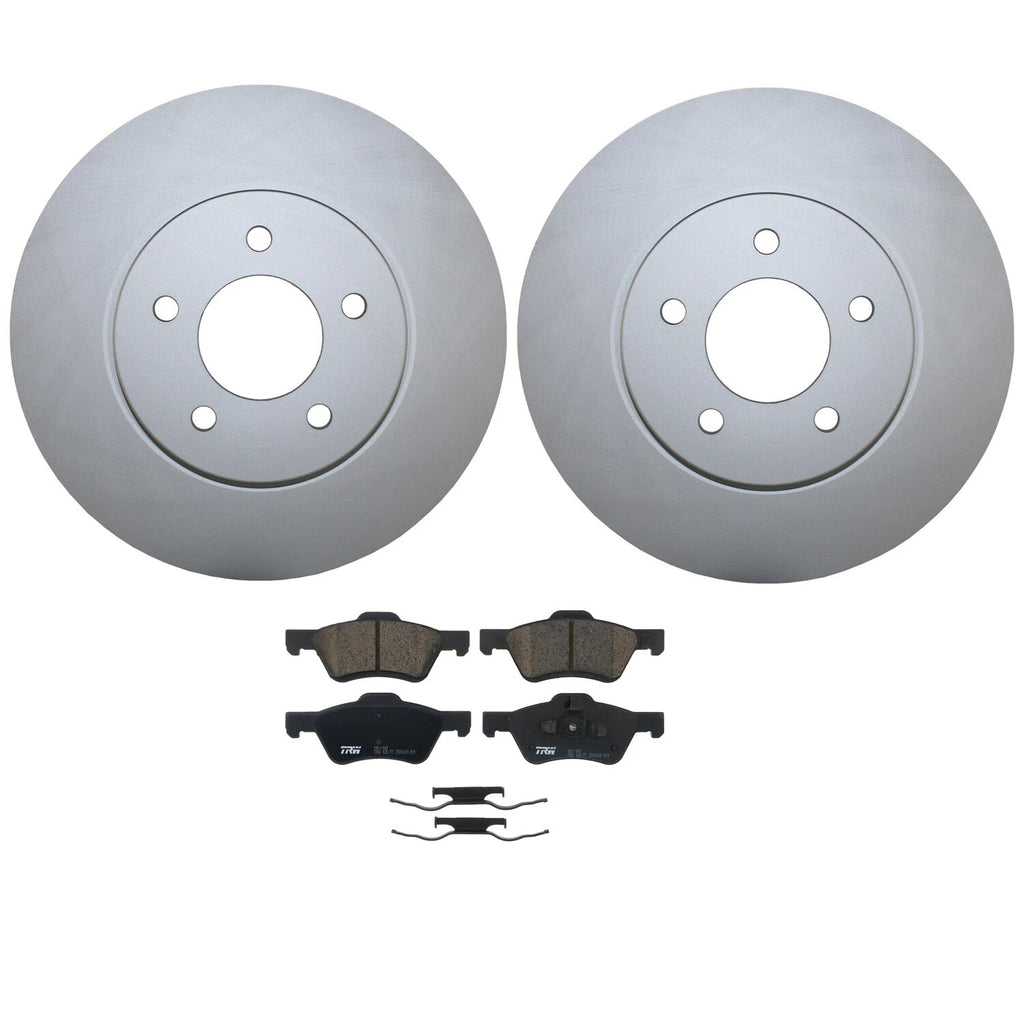 Front Brake Kit with 303mm Disc Rotors & TRW Pro Ceramic Pads for Escape Tribute Mariner (2001–2012)