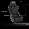NRG Innovations FRP-311 Black Woven Fixed Back Bucket Racing Seat for Universal (2010–2023)