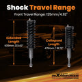 2 Inch Front Lift Strut Shock Pair Set for Toyota Tacoma (2005–2023) 2WD/4WD