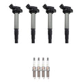 Set of 4 Ignition Coils & 4 NGK Platinum Spark Plugs for Toyota Corolla Matrix (2003–2008)