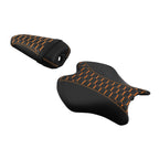 Black Orange Driver & Passenger Seats for Yamaha YZF R6 (2017-2022)