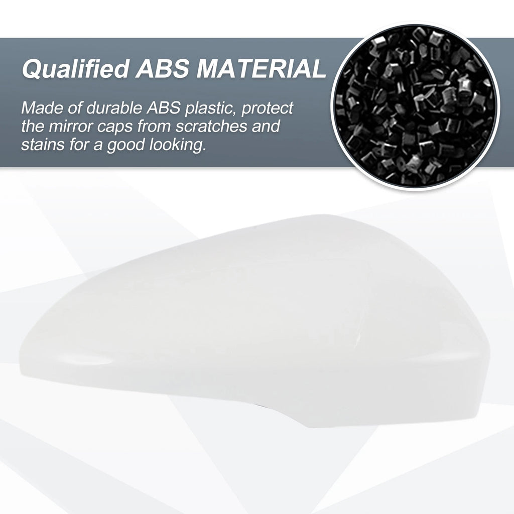 Right Mirror Cover Cap for Ford Fusion (2013–2019) - White, Turn Signal Models