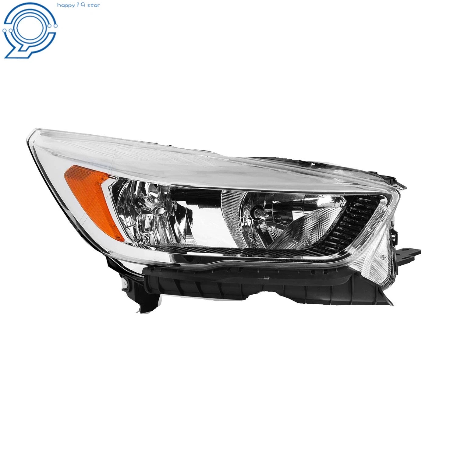 RH Headlight for Ford Escape (2017-2019) Halogen Chrome Housing