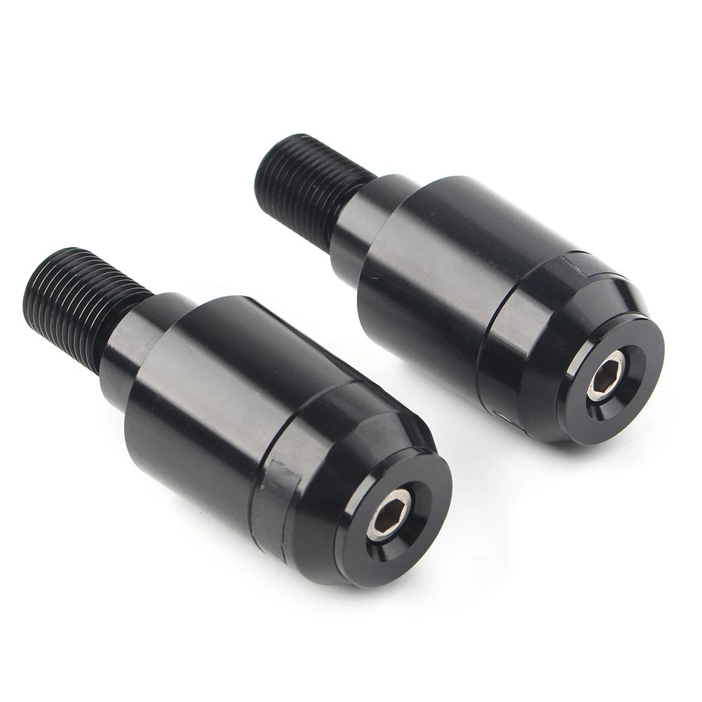 Pair CNC Black Handle Bar Hand Grips End Plug Slider for Yamaha XSR900 (2016–2023)