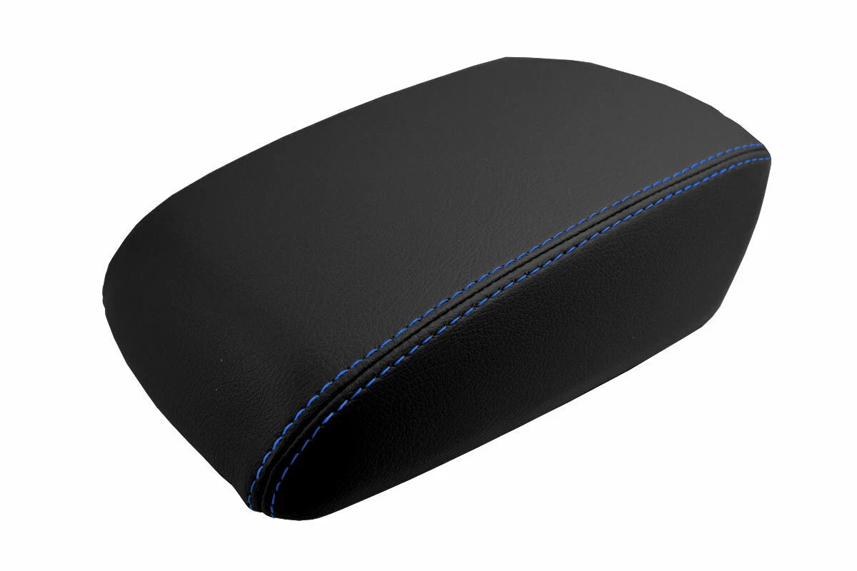 Console Lid Armrest Cover for Ford Focus (2012–2018) - Black Blue Stitch